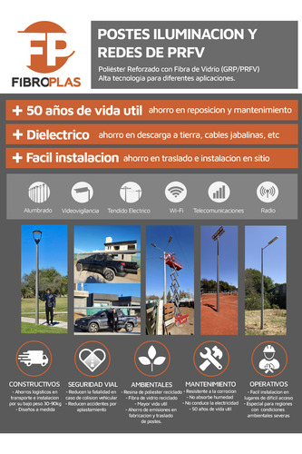 Postes Y Columnas Prfv Fibroplas - Todas Las Medidas