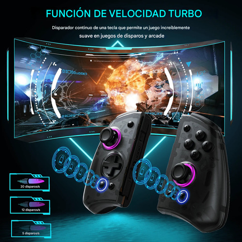 Joycon Gamepad Qrd Stellar T5 Para Switch Pc Android