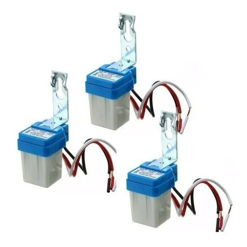 Pack 3 Fotocelda Sensor Encendido Luminarias De 220vac, 10a