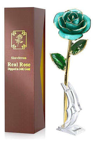 Rosa Sumergida Oro De 24k, Rosa Chapada Oro De 24k Tall...