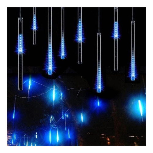 Serie Festivales Meteor Luces Lluvia Led 8 Tubos 30cm 144led