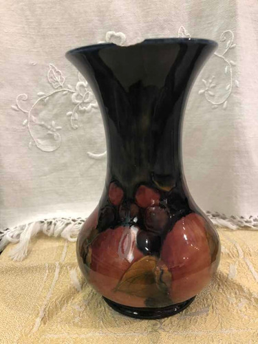 Antiguo Florero De Cerámica Moorcroft Art Deco