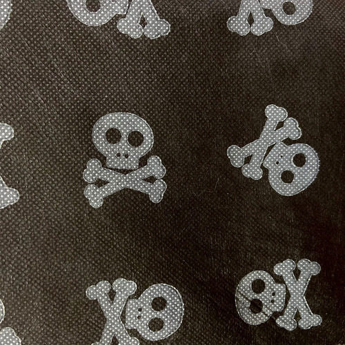 Tnt Estampado Caveira Crânio Halloween Dia Das Bruxas 2mts Cor Fundo Preto Caveira Osso