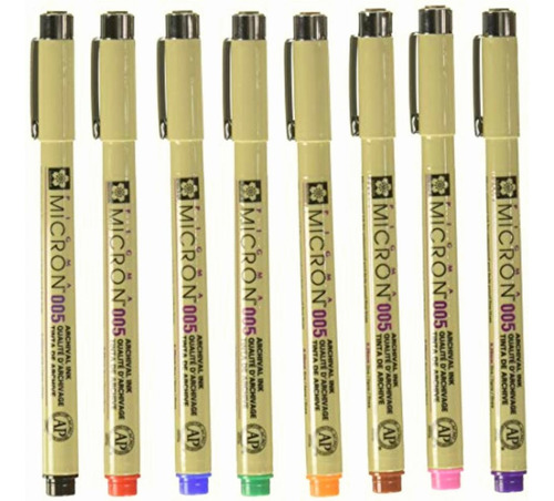 Calligrapher Xsdk005-8 Set C/8 Pza De Color De Pigma Micron