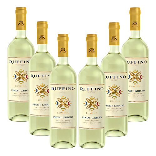 Kit 06 Unidades Vinho Ruffino Lumina Pinot Grigio 750ml