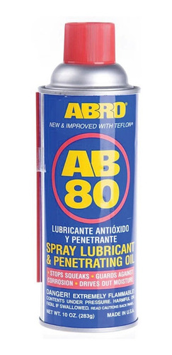 Lubricante Removedor De Oxido Spray Abro Ab-80 10oz 283gr