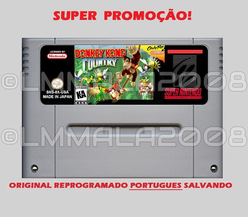 Original Donkey Kong Country 1 Portugues Snes Super Nintendo