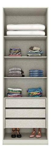 Módulo De Quarto Casal Guarda Roupa C/ 2 Portas E 3 Gavetas