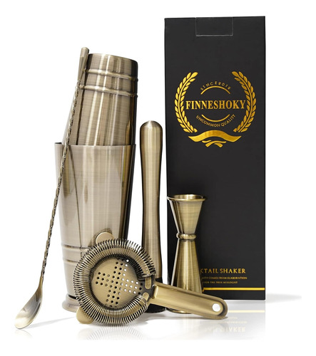 Mixology Barmender Kit: Juego De Coctelera Boston