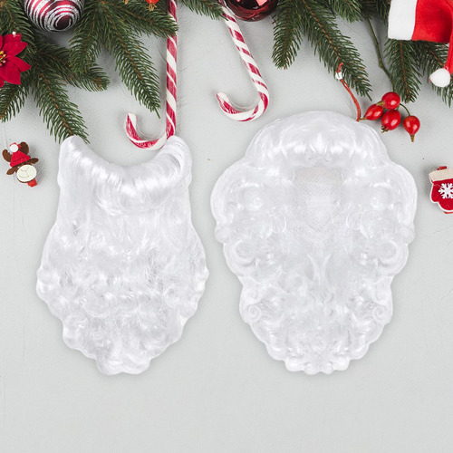 Peluca De Papá Noel, Barba, Facial Falso Divertido