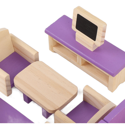 Juego De Muebles De Juguete De Madera, Simulación, Madera Ma