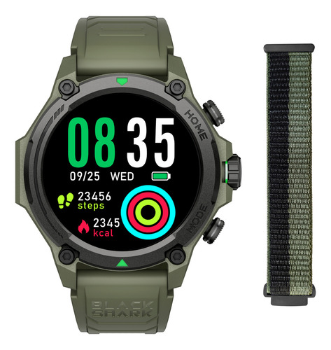Reloj Inteligente Xiaomi Black Shark Gs3 1.43'' Amoled Compatible con Android y iOS GPS llamada bluetooth(ENC) 5ATM impermeable Color Verde