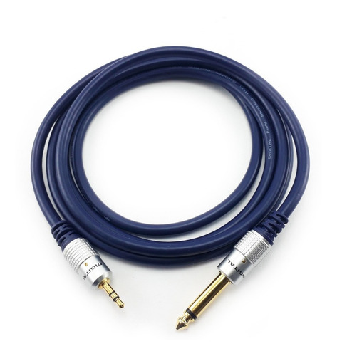 Cable De Audio Plug 3.5mm A Plug 1/4 Ts Mono 6,35mm 3.6mt