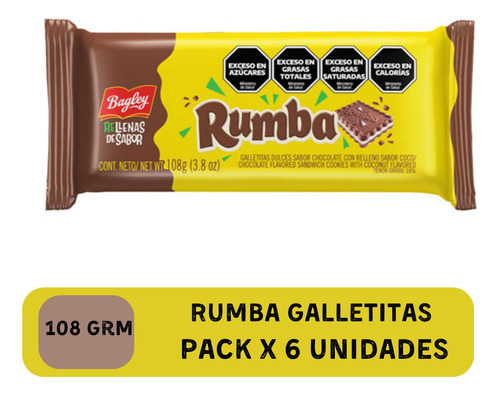 Galletitas Rumba X6 Unidades *golosinas Del Sur*