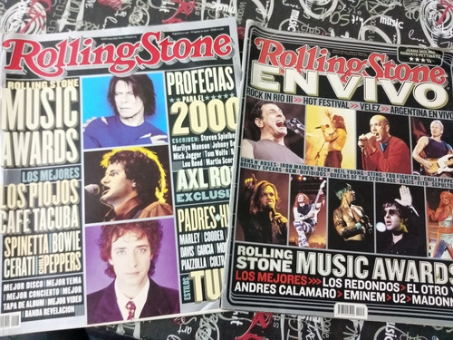 Revista Rolling Stone X 2 ( Año 2000 Y 2001 ) Axl,gn'r Etc