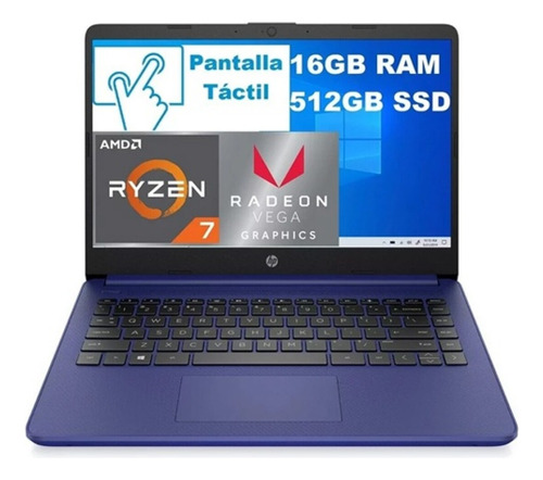 Notebook Hp 14-fq Ryzen 7 5700u 512gb 16gb 14  Touch