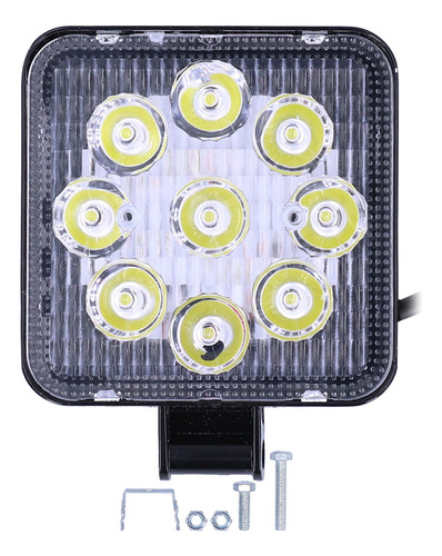 Floodlight Car Work, 9 Led, 27 W, Cuadrado, Ip67, Aleación D