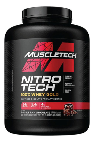 Nitrotech 100% Whey Gold  Premium Protein 5 Lb Muscletech