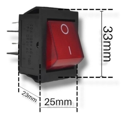 Imagen 3 de 9 de Interruptor Para Termotanque Electrico Llave Tecla Neon