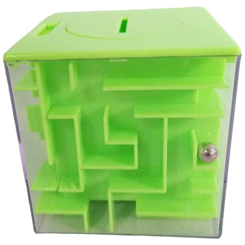 Cubo Rubik Alcancía Laberinto Money Puzzle Colores Box 3d