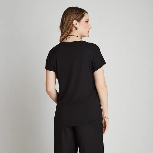 Polera manga corta negro hotsell