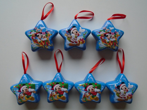 Ornamentos Estrellas Metal Mickey Mouse Navidad Disney