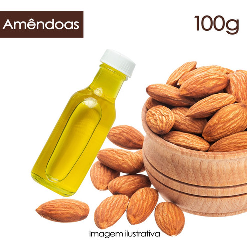 Óleo Vegetal De Amêndoas Doce 100% Puro - 100ml