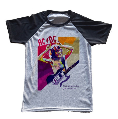 Remera Ac/dc Angus Young Poster  Spun Adulto/niño Unisex