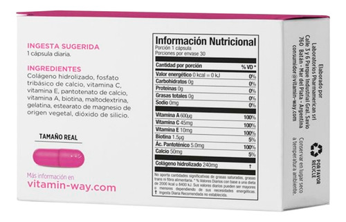 Vitamin Way Kit X2 Colágeno + Calcio Cabello Piel Uñas 30c