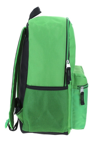 Imagen 3 de 4 de Mochila Grande Escolar Creeper Minecraft Oficial Chenson