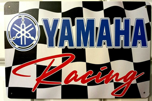 Bayyon Tin Sign Yamaha Racing Motorcycl Metal For Man Cave