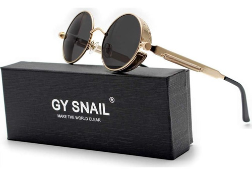 Gafas De Sol Gy Caracol Doradas Polarizadas Estilo Retro