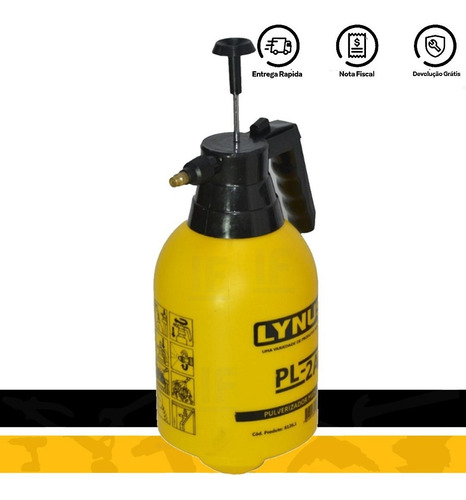 Pulverizador Manual 2 Litros Para Hortas Pl-2a Lynus