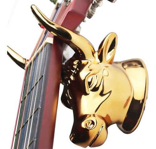 Imagen 1 de 4 de Soporte De Pared Diseño Toro Metalico Para Guitarra Bajo