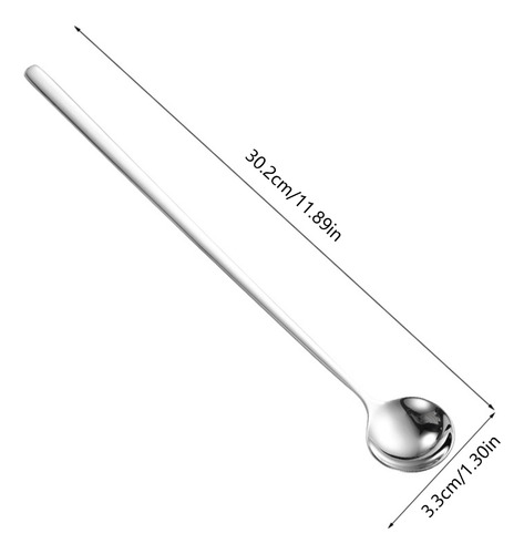 . (ps-l) Juego De Cucharas De Mango Largo Para Cocina De
