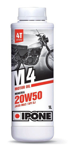 Aceite Moto Ipone M4 Sae 20w50 4t Mineral Solomototeam