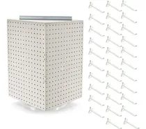 Comprar Exhibidor De Pantalla Giratoria Mas 32 Ganchos - Blanco