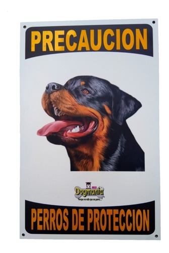Letrero Advertencia Precaucion Perros De Proteccion Dogmania