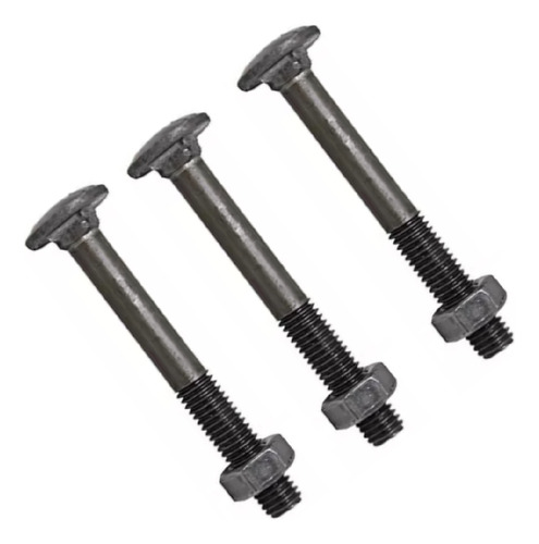 Kit 100 Parafuso Francês Polido 5/16x3 + 100 Porca Metalbo
