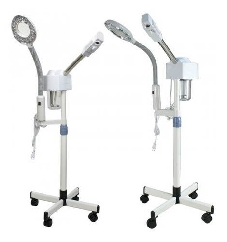 Imagen 4 de 5 de 2 En 1 Vapor Facial Con Lampara Led Con Lupa 5x