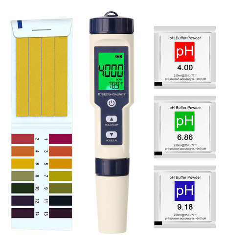 Medidor De Calidad De Agua Profesional 5 En 1