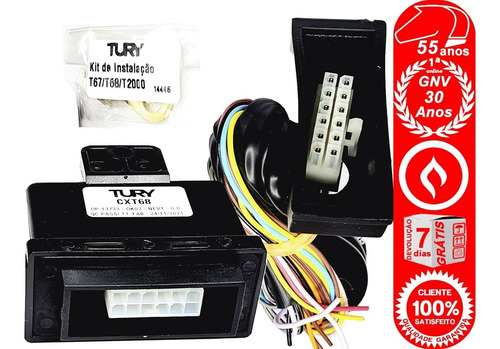 Imagem 4 de 6 de Simulador Flex T68 E 2 Sondas Gnv Tury Gas 3ª Geração Gnv