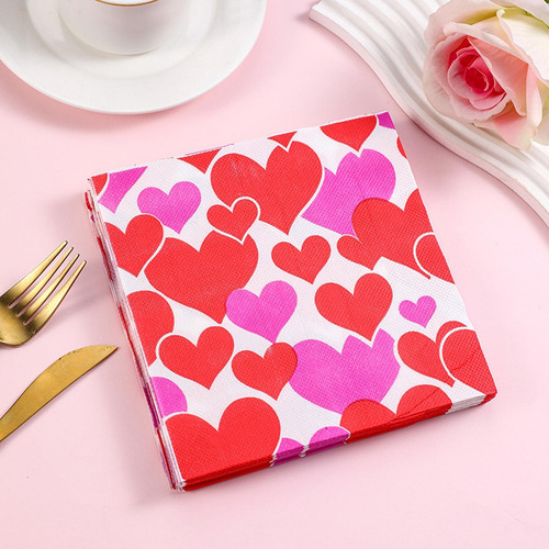 Servilletas Para Invitados De San Valentín Servilletas De Pa
