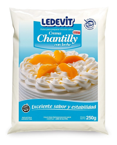 Crema Chantilly En Polvo Ledevit 250 G - Ciudad Cotillón