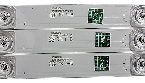 Kit 3 Barras Led Tv L43s4900 43d2900 43hr330m08a5 V0