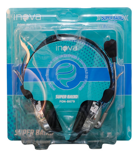 Fone De Ouvido Estéreo Com Microfone E Controle De Volume P2 Cor Preto