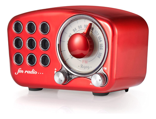 Altavoz Bluetooth Retro, Radio Fm Greadio Vintage Con Estilo