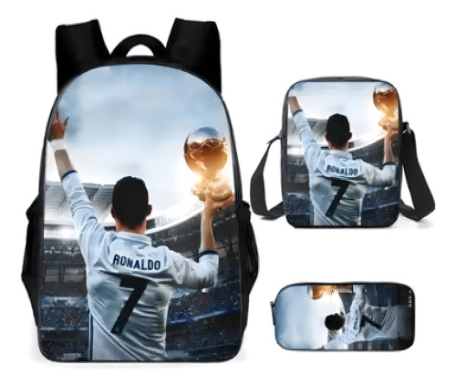 Mochila infantil para la Copa Mundial de Fútbol, paquete con 3 colores A1