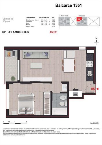 Imagen 27 de 30 de Venta Departamento 1 Dormitorio Al Contrafrente Balcón En Edificio Balcarce 1351 - Moderno