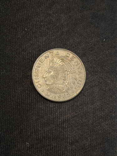 Moneda De 50 Centavos Mexicanos 1965 (Usado)